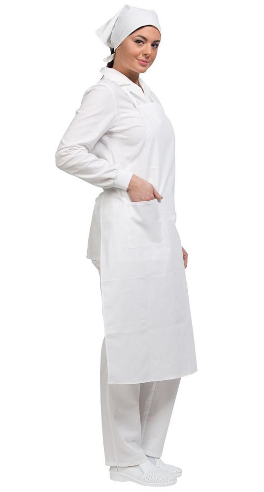 Фартук бязевый белый